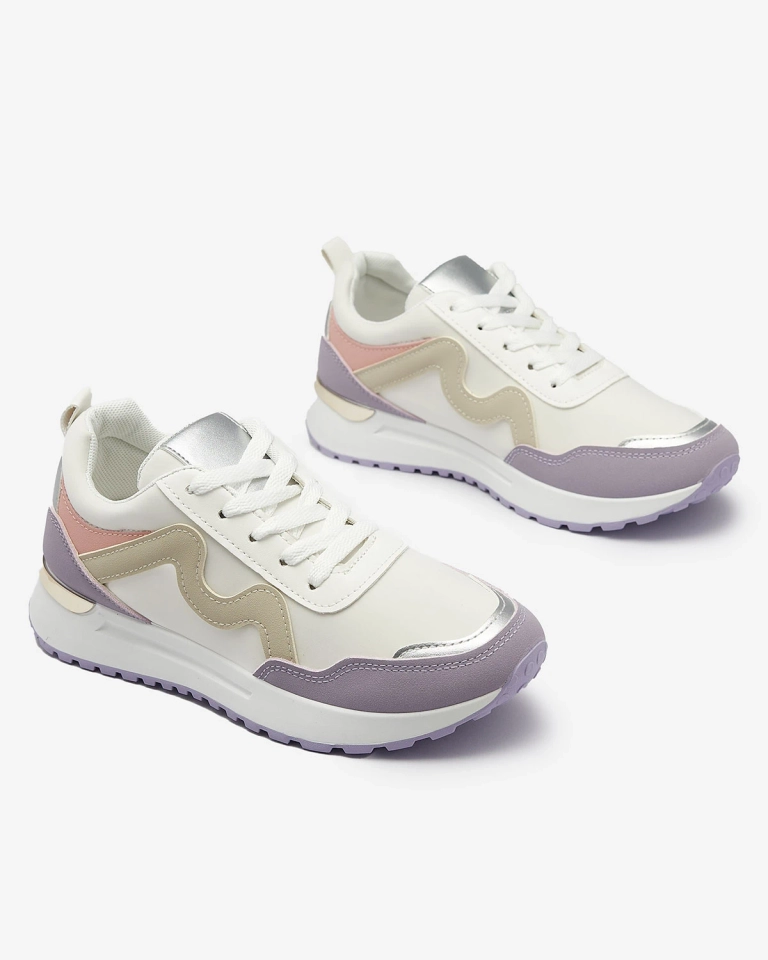 Фиолетовые женские спортивные туфли с разноцветными вставками Kiari - Обувь