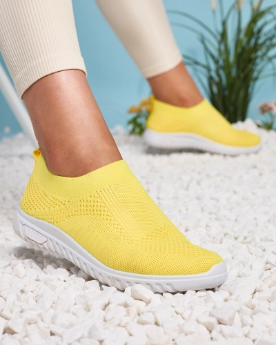 Желтые женские тканевые спортивные туфли-слипы Gilissa - Обувь