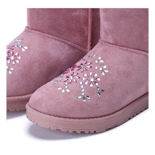 Różowe śniegowce Valia - Obuwie
