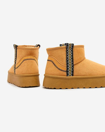 Royalfashion Женские короткие сапоги a'la snow boots с орнаментом Erititta