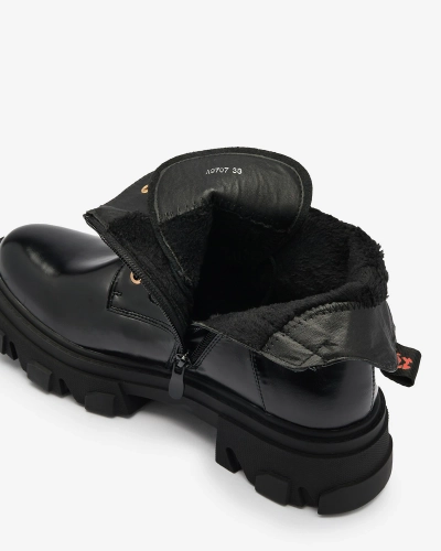 "Royalfashion" Juodi eko odos moteriški apšiltinti "Selori" batai