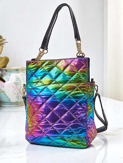 Royalfashion Didelė moteriška rankinė HoloQuilt Shopper