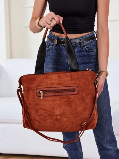 Moteriška rankinė shopper eko + zomšinė Azure Veil