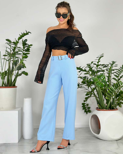 Royalfashion Женские широкие брюки из ткани