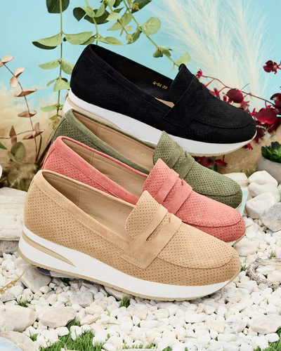 Royalfashion Moteriški mokasinai žema pakulne Sirn