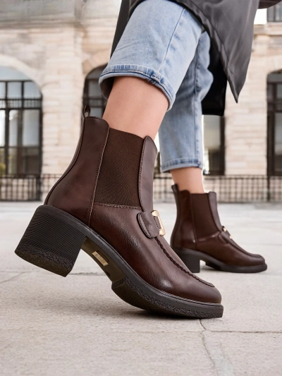 Женские ботильоны Royalfashion с низким каблуком Ewios