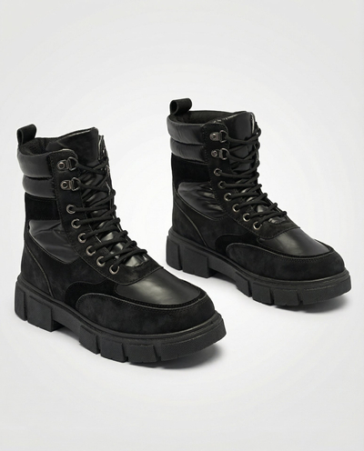 Черные женские утепленные ботинки-трапперы Kasemi- Footwear