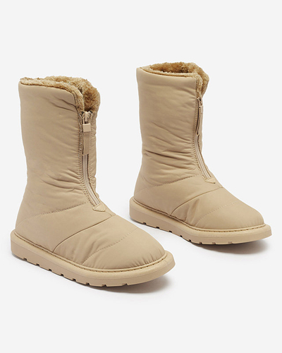 OUTLET Светло-коричневые женские сапоги а'ля сноубутсы Tirigga- Footwear