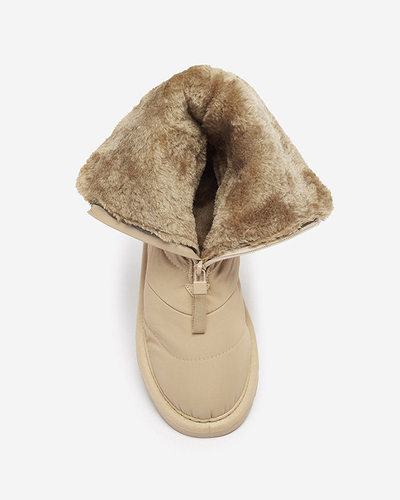 OUTLET Светло-коричневые женские сапоги а'ля сноубутсы Tirigga- Footwear
