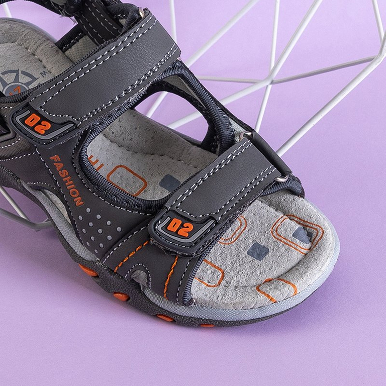 Pilkos berniukų basutės su Velcro Retiz - Batai