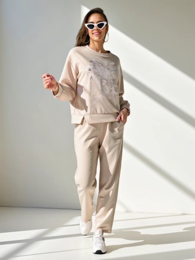 Royalfashion moterų viskozės komplektas su spauda