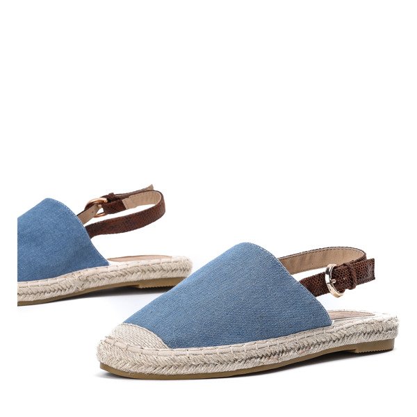 Niebieskie espadryle z odkrytą piętą Daisy - Obuwie