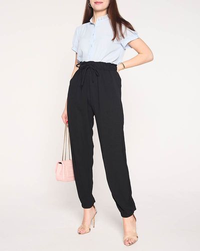 Juodo audinio moteriškos kelnės PLIUS DYDIS - Drabužiai