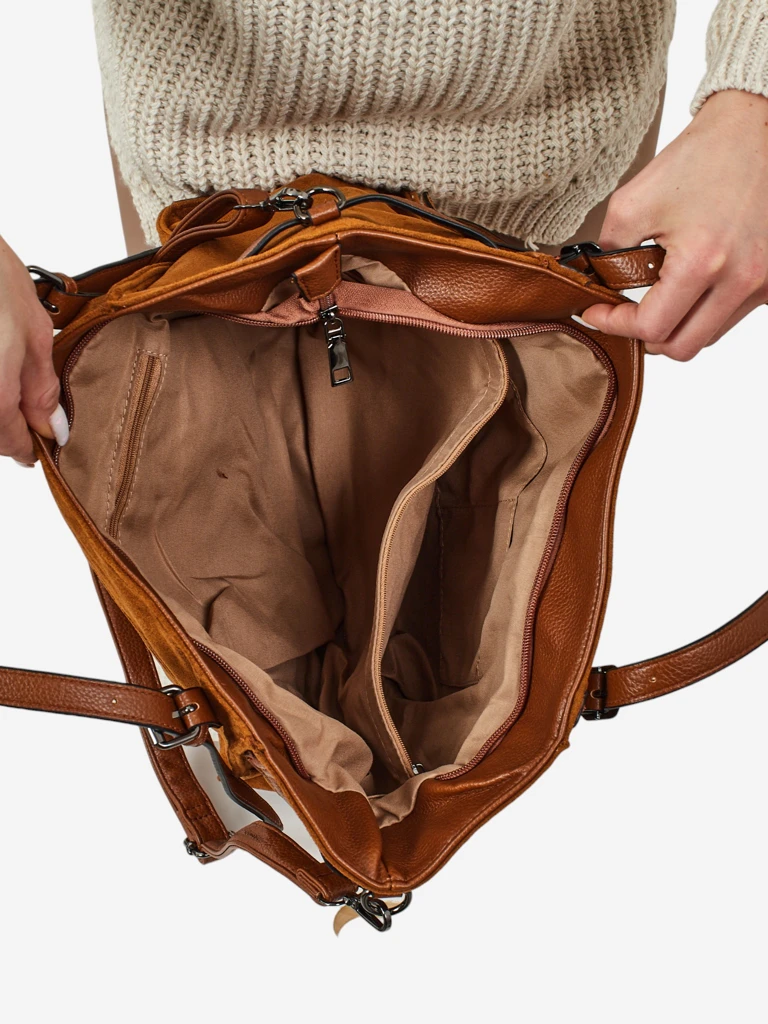 Moteriška pirkinių rankinė Daville iš eko zomšos