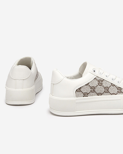 Белые женские кроссовки со вставками Jeride