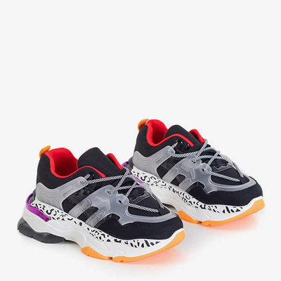 Juodi moteriški sportiniai bateliai storu padu Gorew - Avalynė