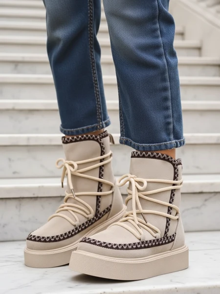 Женские снежные ботинки Royalfashion с шнуровкой Siozi