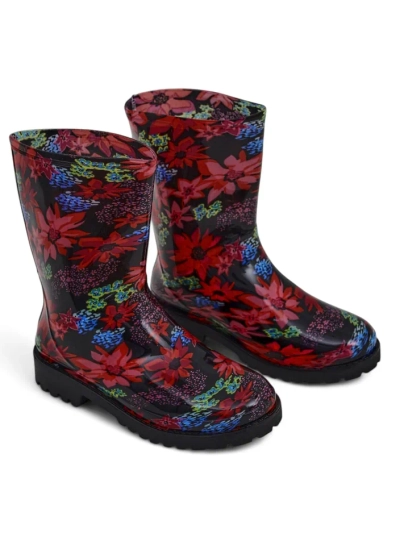 Royalfashion Gėlinės moteriškos gumos botai Olemm