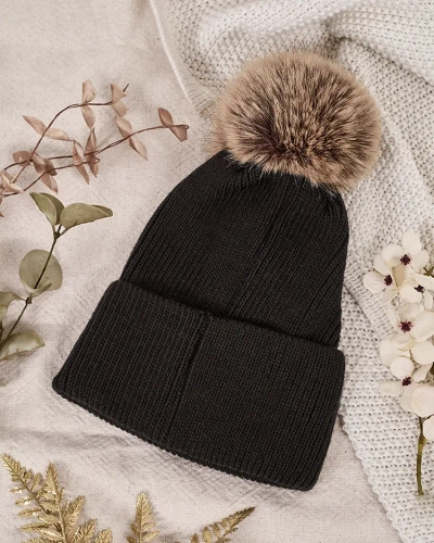 Зимняя шапка Royalfashion для женщин с помпоном