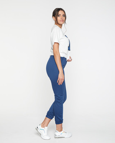 Женский сине-белый спортивный набор