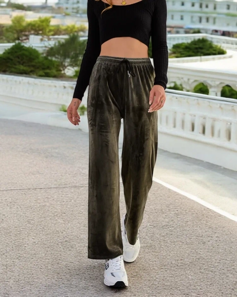 Royalfashion Moteriškos sportinės kelnės a'la velūras