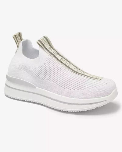 OUTLET Женские спортивные туфли-слипы с надписью белого цвета Cerppa- Footwear