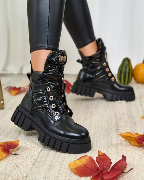 Royalfashion Moteriški juodi batai Selilka