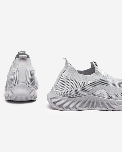 OUTLET Светло-серая спортивная обувь из ткани для женщин Rozane- Обувь