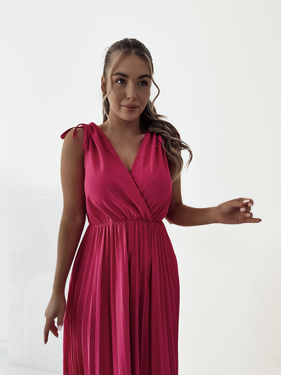 Royalfashion Женское плиссированное платье-миди