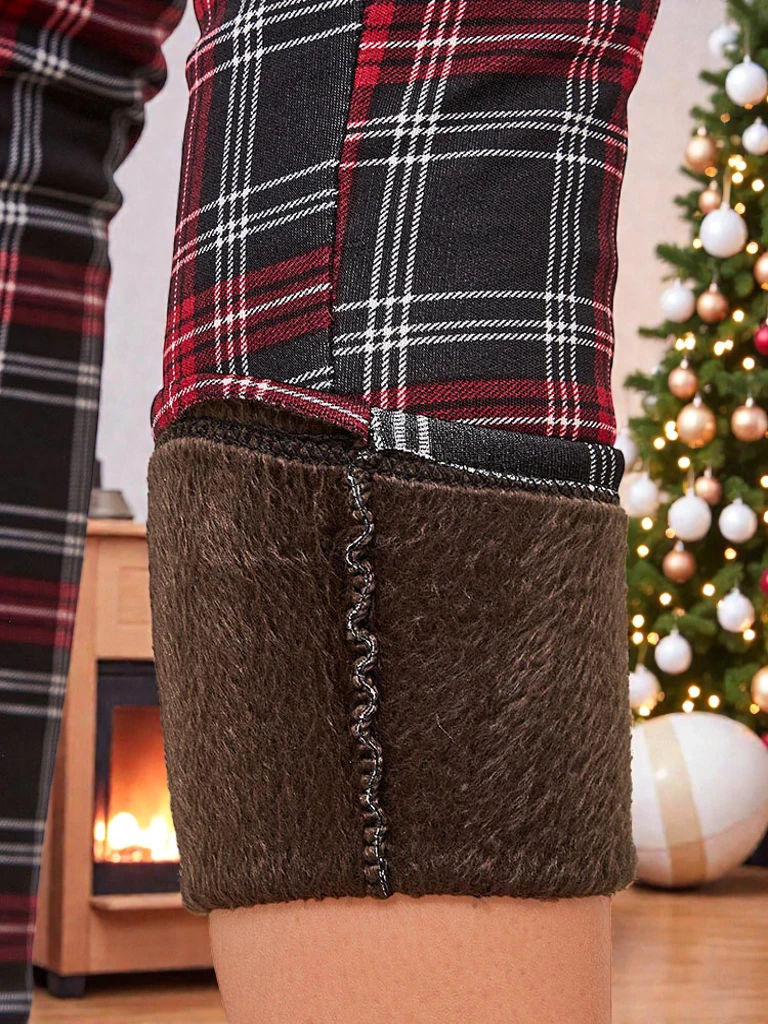 Royalfashion Pašiltintos languotos moteriškos tegins kelnės