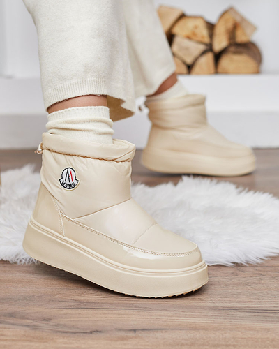 "Royalfashion" Kreminės spalvos moteriški sniego batai "Ademra"