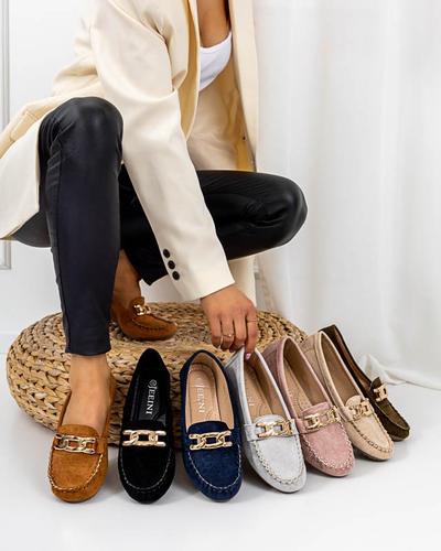 Экозамшевые мокасины цвета хаки Viatu