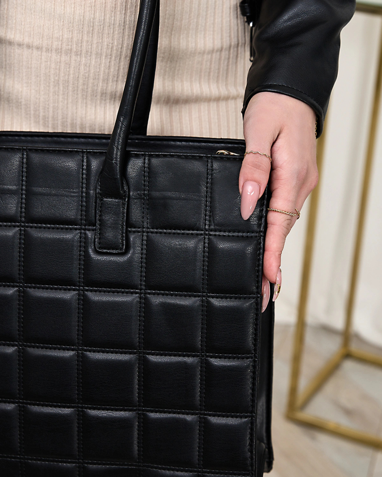 Royalfashion Черная женская стеганая сумка