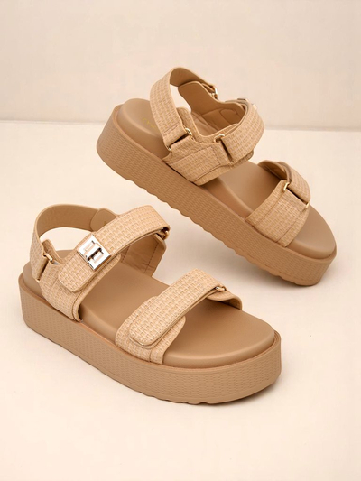 Royalfashion Women's Platform Sandals Beige Lavinia - comfortable summer