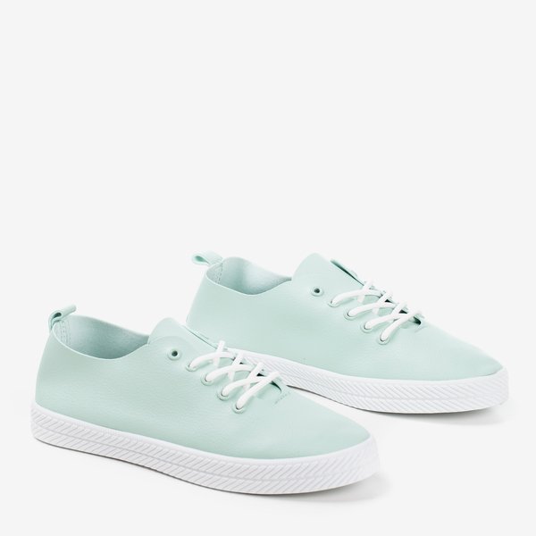 Кроссовки на шнуровке мятного цвета Ewilia - Обувь