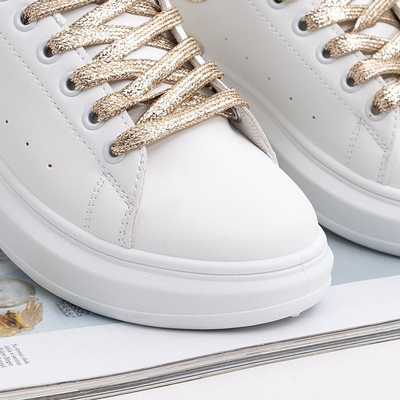 Balti ir auksiniai moteriški sportiniai bateliai Pamelia - Drabužiai