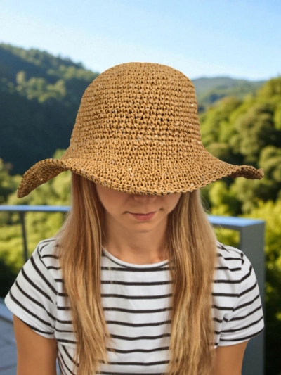 Royalfashion Damski kapelusz słomiany Lila Sun