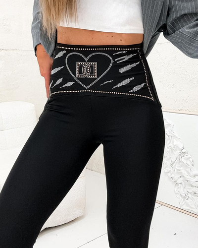 Royalfashion Женские леггинсы с цирконами