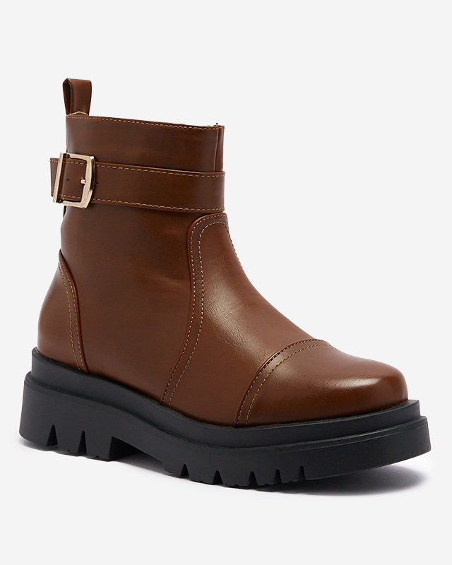 OUTLET Rudi moteriški batai su sagtimi Utilas - Avalynė