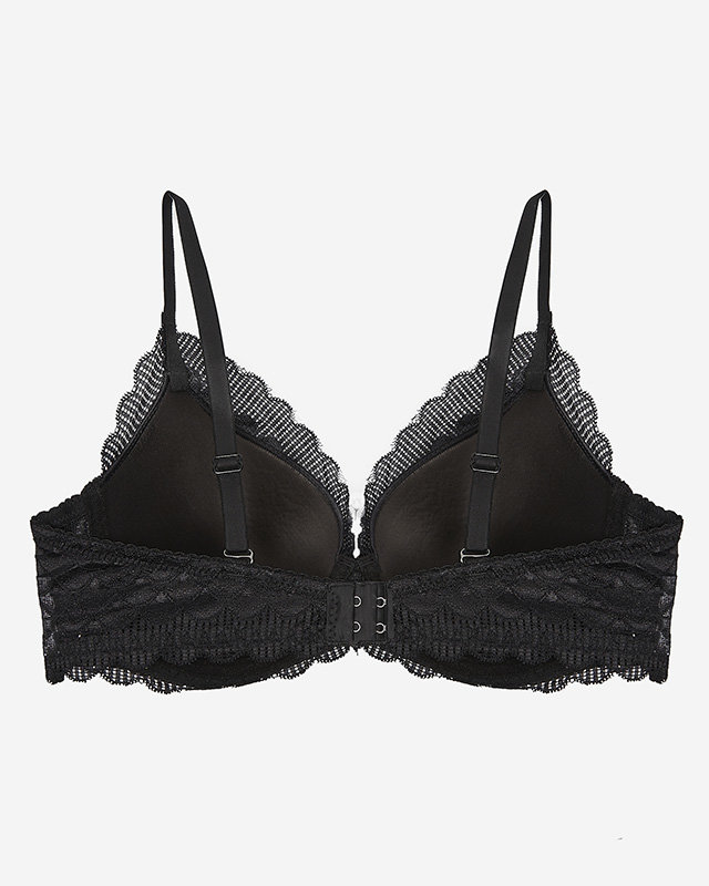 Черный женский бюстгальтер с мягкой подкладкой на косточках - Нижнее белье