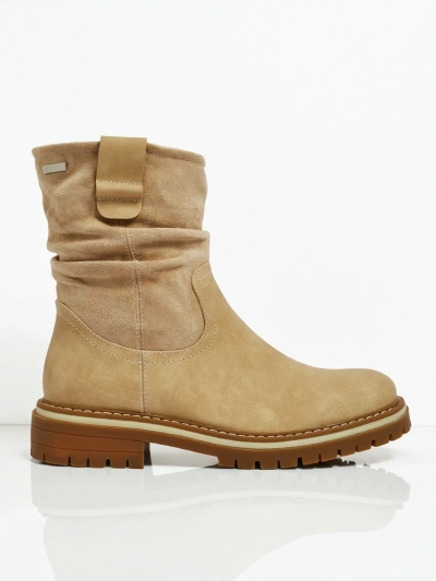 Высокие женские ботинки из эко-замши Liora