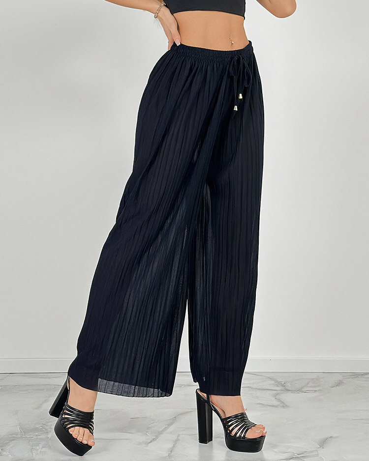 "Royalfashion" Moteriškos plačios klostuotos kelnės