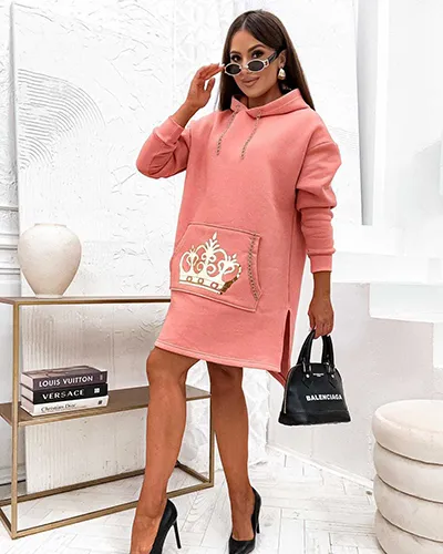 Royalfashion Medvilninis moterų mini suknelių tipo palaidinukas