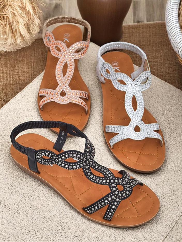 Royalfashion moteriškos basutės su dekoratyviniais dirželiais Lola Grace