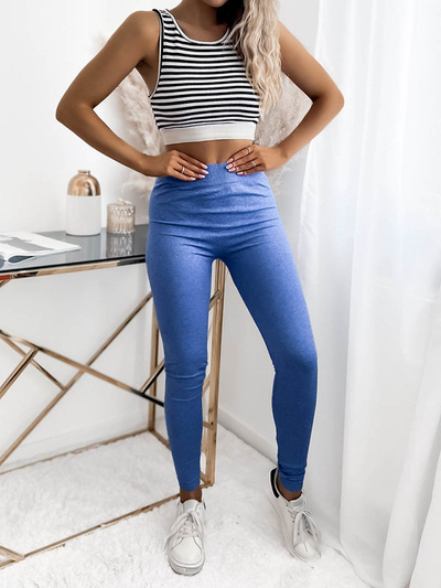 Женские леггинсы синего цвета- Одежда