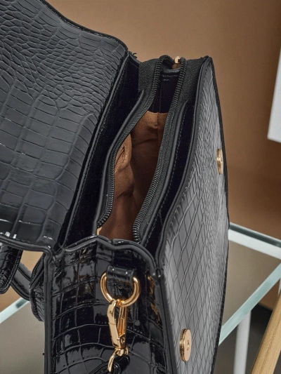 Лакированная маленькая женская сумочка из экокожи Veluna