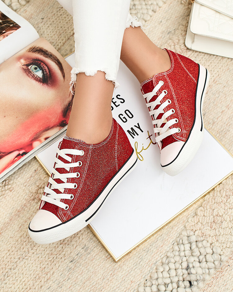 Royalfashion Женские кеды на закрытом якоре с блестящей нитью Segatop