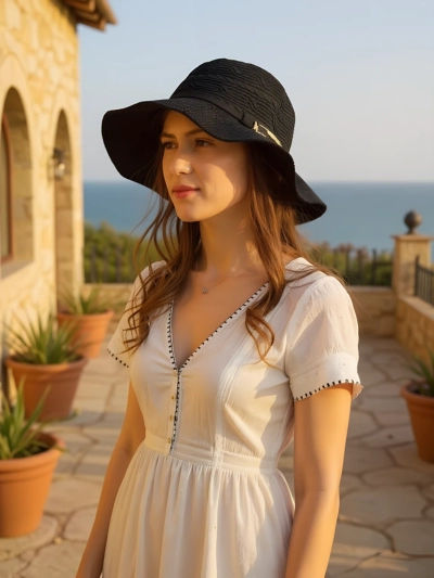 Royalfashion Moteriška skrybėlė, papuošta Lily Belle kaspinu