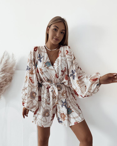 Royalfashion Moteriškas raštuotas kombinezonas