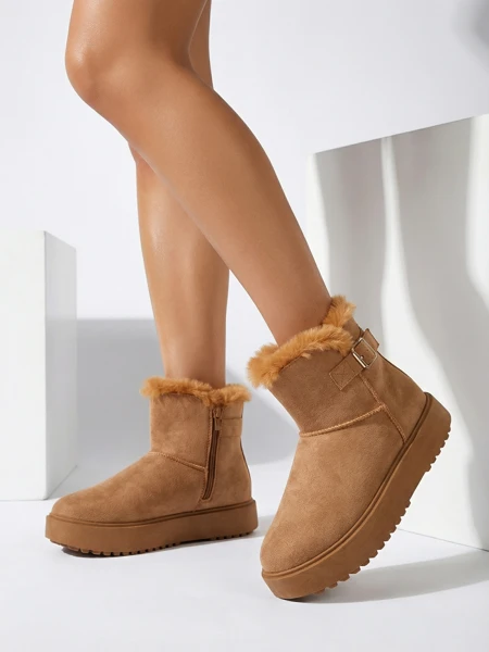 Royalfashion Krótkie buty a'la śniegowce damskie Aurelia Classico - zimowe sztosy!